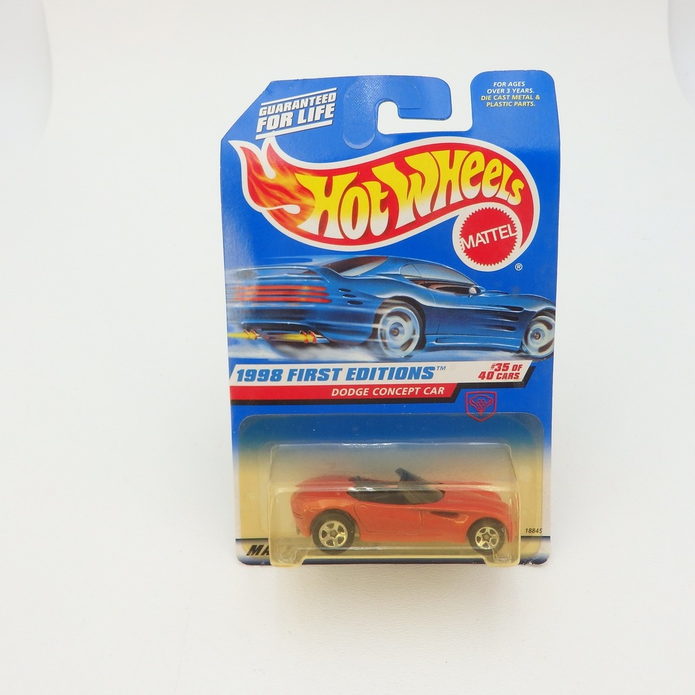 Hot Wheels 1998 First Editions Dodge Concept Car Red 18845 Collector 672 NIP
